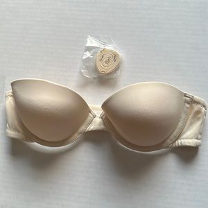 Rendezvous 34A Light Nude Strapless Bra with Straps